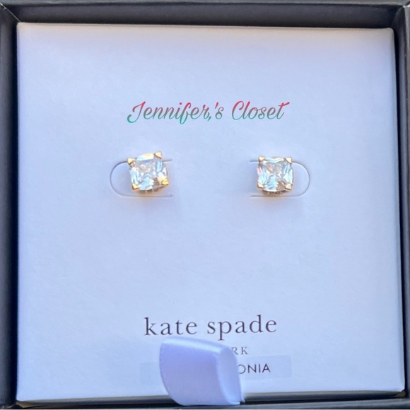 NWT ♠️ Kate Spade Pavé & Crystal Square Stud Earrings - Picture 6 of 6